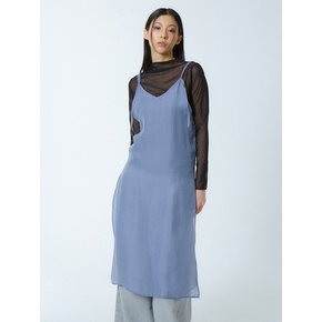 UP-589 시스루 슬릿 원피스 블루_SEE-THROUGH SLIT ONE PIECE BLUE