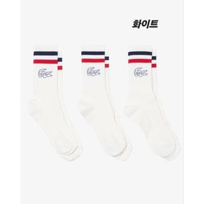 26FW 여성 유니섹스 크록 자카드 크루 삭스 3P 번들 RA9191-56N ( 2중 택 1)