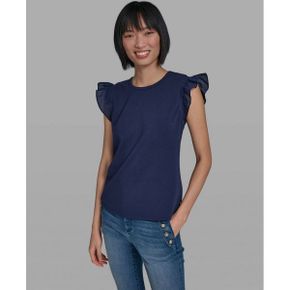 칼라거펠트 우먼 Scallop 트림 보트 넥 탑 - Navel 아카데미 25909893 1390122