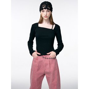 Pigment Pintuck Denim Pants, Pink