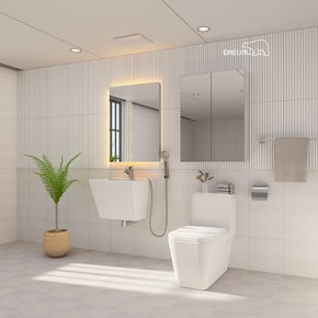 대림 바스&키친 코지스퀘어 LED사각거울 거울장 소형욕실 리모델링(2024년형)