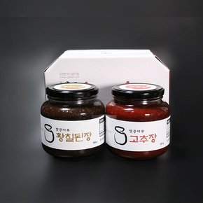 [장흥식품] 햇콩마루 황칠된장900g +고추장900g 세트