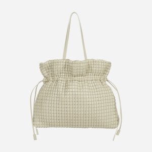 KWANI Square Embossed Bag Big Tote Ivory