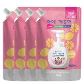 아이깨끗해 항균 폼핸드솝 레몬 600ml(리필) 4개