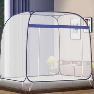  튼튼한 바닥일체형 사각 원터치모기장 텐트 휴대용 대형 침대 방충망 캐노피 모기장