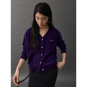 AUNE CASHMERE CARDIGAN - PURPLE