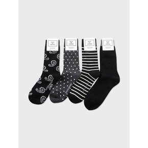 클래씨 패턴 남성양말 4SET