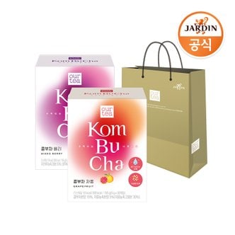 쟈뎅 [아워티] 콤부차 자몽30P+베리30P+쇼핑백