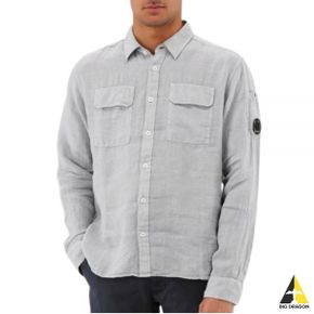 Company CP컴퍼니 24SS Linen Pocket Shirt (16CMSH301A 005415G 913) (린넨 포켓 셔츠)