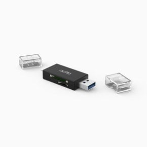 C타입 USB 3.2 TF/SD 메모리 OTG 카드리더기 블랙