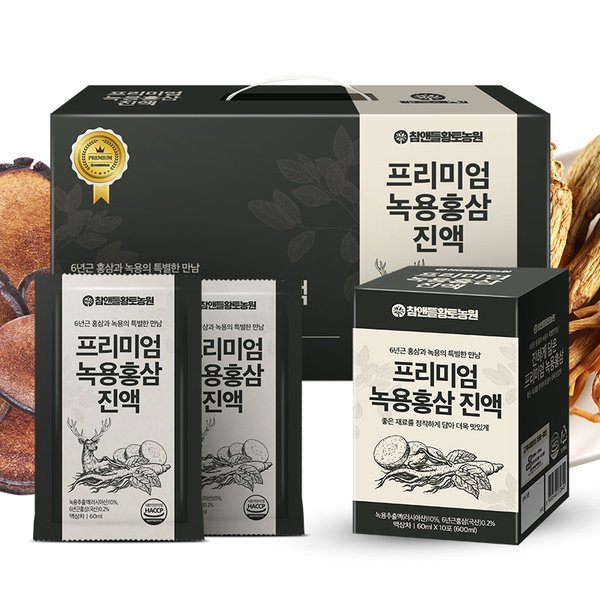 3+1 프리미엄 녹용홍삼진액 60ml x 30포 선물용 박스 포장