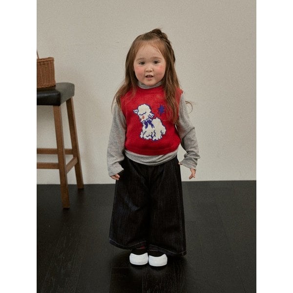 메론 레이어드 니트조끼