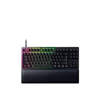  미국 레이저 헌츠맨 Razer Huntsman V2 TKL Tenkeyless Gaming Keyboard Phantom Keycap Upgrade