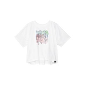 키즈 아디다스 루즈 박스 티셔츠 S24(Toddler/Little Kid) - Wht 멀티 1 8982683