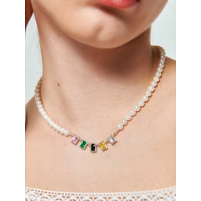 Tropical Pearl Silver Necklace In439 [Silver]