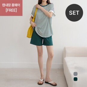 캡내장 스트라이프 홈웨어 SET NK62 NW 11_P433568437