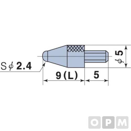 피코크 다이얼게이지 포인트볼형 2.4mmxL7.547 1EA
