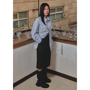 여성 아웃 포켓 데님 스커트 051 로우 (PJTF5SK051U)