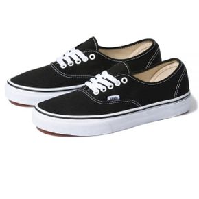 5363954 Vans Authentic VN000EE3BLK Skate Shoes Uni Black White Canvas Lace-up DOG249