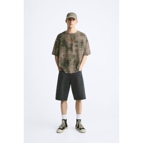 맨즈 ZARA 자라 BAGGY-FIT 버뮤다 JORTS - 컬러   블랙 8704755