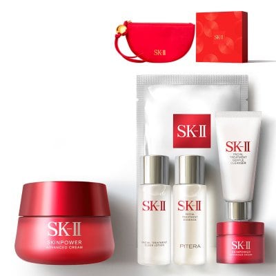 [쇼핑히어로] SK-II 스킨파워 어드밴스드 크림 80g 세트 (+파우치증정)