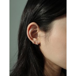 [싱글판매]14K gold one touch pave earring