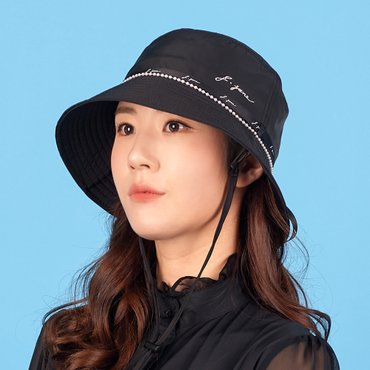 제이제인 여성 골프웨어 제이제인 리본펄 버킷햇 (Black)