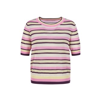 코인코즈 스트라이프 반팔 니트_DK5MP652