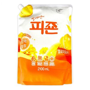 제이큐 향기좋은 리필용 옐로미모사 피죤 섬유유연제 2100ml