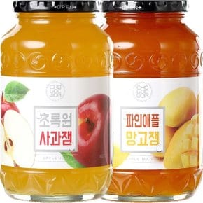 초록원 사과잼 1kg + 파인애플망고잼 1kg (WDA2EAF)