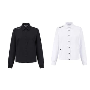 (421E1TO304) 25S/S 여성 엠보 심볼 스트레치 아우터형 티셔츠