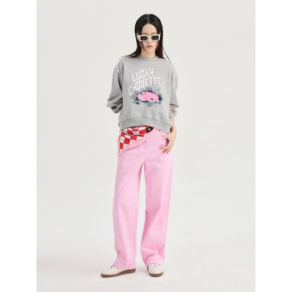 Chouette Point Swea T-shirt (melange grey)_LFTAM25205GYM