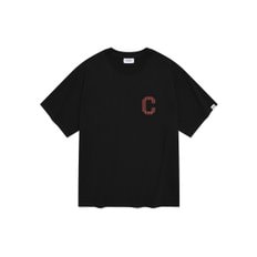 C 로고 렌티큘러 티셔츠 블랙 CO2402ST56BK