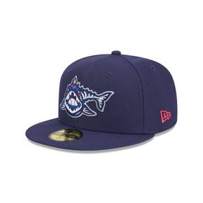 Pensacola 블루 Wahoos 테마 Night Alt 59FIFTY 5950 Fitted Hat 9191788