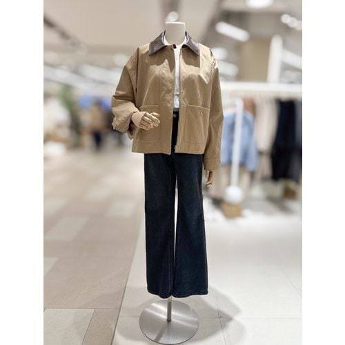 배색 카라 크롭 점퍼 MB3UJN3 2