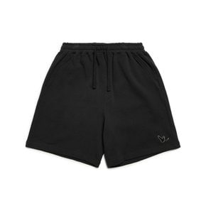 엔젤 와펜 스웨트 쇼츠 - BLACK