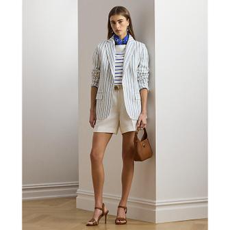 로렌 랄프 로렌 플리츠 리넨 블렌드 트윌 쇼트(WMLRSHOS7620100100)