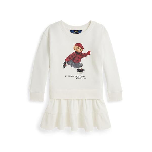 폴로 키즈 여아 2-6세 폴로 베어 플리스 드레스(CWPODRSR3D21091101)