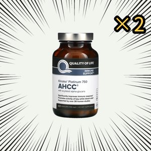  키노코 플래티넘 AHCC 750mg 표고버섯 60캡슐 2통