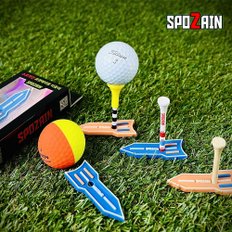 [SPOZAIN] 스포자인 3in1 로켓에이밍 티꽂이 블루색상 티샷방향 티높이설정 볼마커 에이밍