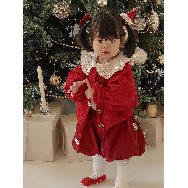 동화 속 귀여운 코디 - 유아 레드 벌룬팬츠