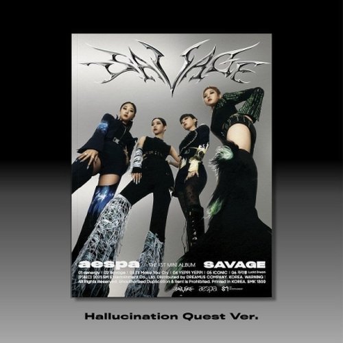 [포스터품절] 에스파 (Aespa) - Savage (1St 미니앨범) Hallucination Quest Ver. / Aespa - Savage (1St Mini Album) Hallucination Quest Ver.