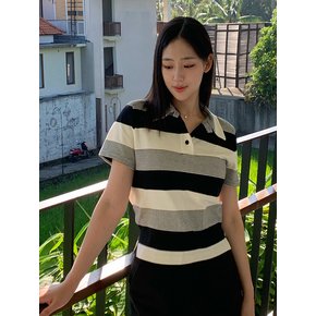 STRIPE COLLAR TEE BLACK/PINK 긴팔/반팔