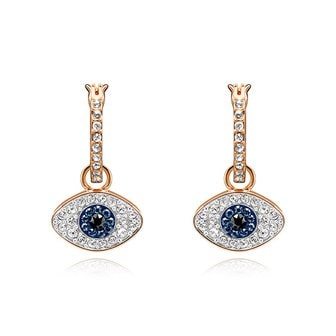 스와로브스키 [스와로브스키 SWAROVSKI]  5425857 SYMBOLIC EVIL EYE 로즈골드 플래팅 후프 귀걸이