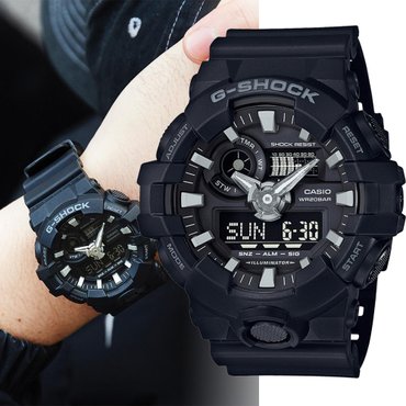 지샥 [지샥 정품] G-SHOCK 빅페이스 GA-700-1B 방수 전자 군인시계