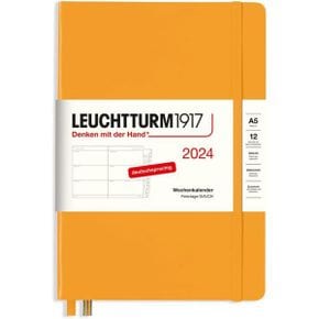 독일 불렛저널 로이텀 2024 다이어리 LEUCHTTURM1917 367615 Weekly Planner Medium A5 with Ext