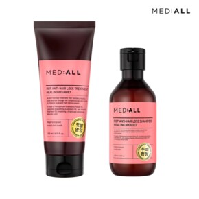 MEDIALL 두피 청정 단백질 모발 손상 케어 트리트먼트 200ml+샴푸100ml 힐링부케향