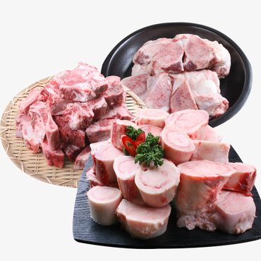 조은장터 한우 사골2kg+잡뼈2kg+도가니200g