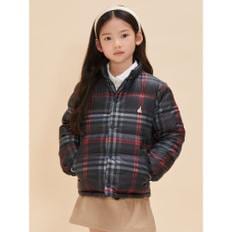 [BEANPOLE KIDS] 덕다운 체크 리버서블 한줌 경량패딩  블랙 (BI4838U085)