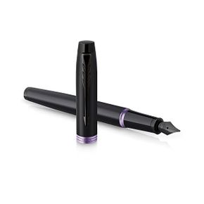 독일 파카 만년필 Parker IM Vibrant Rings Fountain Pen Satin 블랙 Lacquer Finish with Ameth